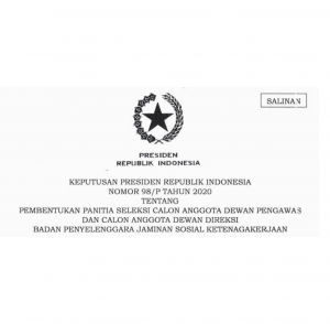 Read more about the article Masa Kerja Dewas dan Direksi BPJS Ketenagakerjaan (2016-2021) Berakhir, Presiden Bentuk Panitia Seleksi